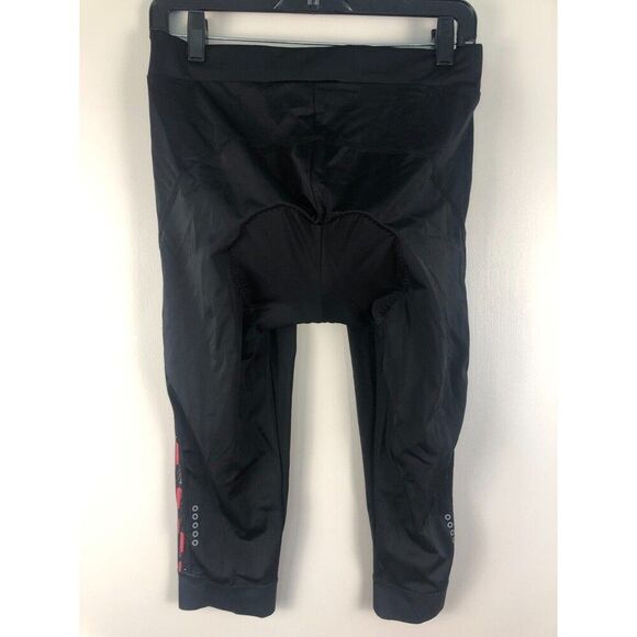NWT 4ucycling Sz XL Women's Padded Cycling Pants Black Reflective Pink Detail - Picture 6 of 12